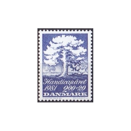 1981. FN's Inter. Handicapår. AFA nr. 736 postfrisk   Stemplet FDC