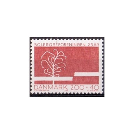 1982. Scleroseforeningen 25 års jubilæum. AFA nr. 746 postfrisk   Stemplet FDC