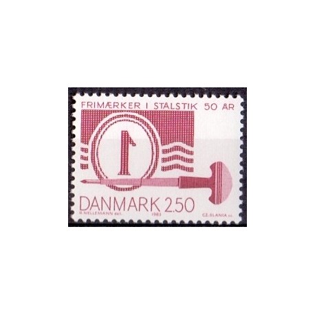 1983. Første frimærke i stålstik. AFA nr. 768 postfrisk  Stemplet FDC