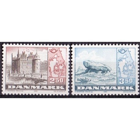 1983. Fællesnordisk udgave. AFA nr. 769-70 postfrisk  Stemplet FDC