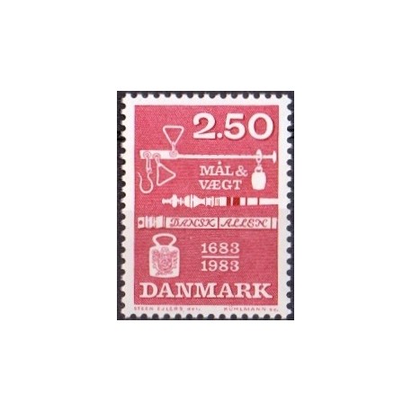 1983. Måling og vejning. AFA nr. 780 postfrisk  Stemplet FDC