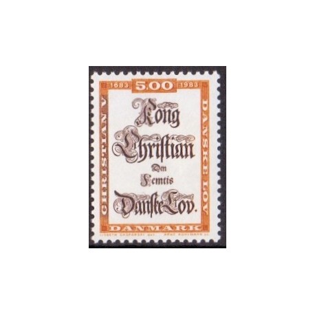 1983. Kong Chr.V's Danske lov. AFA nr. 781 postfrisk  Stemplet FDC