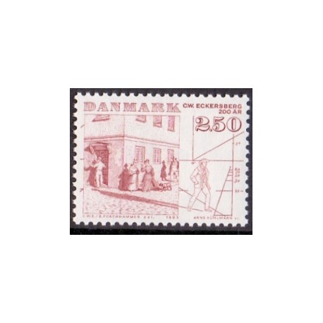 1983. C.W. Eckersberg. AFA nr. 788 postfrisk  Stemplet FDC