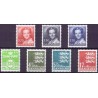 1984. Suppleringsværdier og farveændringer. AFA nr. 789-95 postfrisk  Stemplet FDC