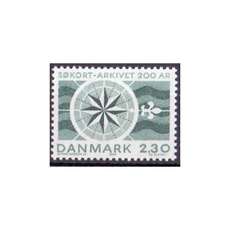 1984. Søkortarkivet. AFA nr. 799 postfrisk Stemplet FDC