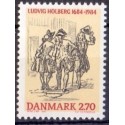 1984. Ludvig Holberg. AFA nr. 814 postfrisk  Stemplet FDC
