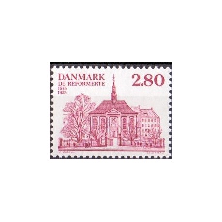 1985. 300 Året for reformente menighed. AFA nr. 825 postfrisk  Stemplet FDC