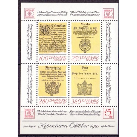 1985. Hafnia Blok I. AFA nr. 827 postfrisk  Stemplet FDC