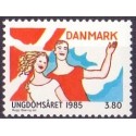 1985. FN's  Inter. Ungdomsår. AFA nr. 828 postfrisk  Stemplet FDC