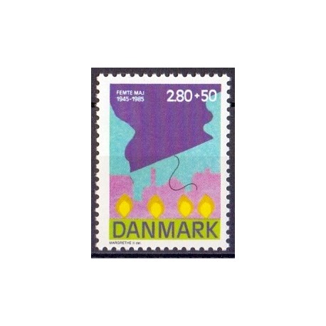 1985. 40-Året for befrielsen AFA nr. 831 postfrisk   Stemplet FDC