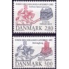 1985. Knud den Hellige. AFA nr. 834-35 postfrisk  Stemplet FDC