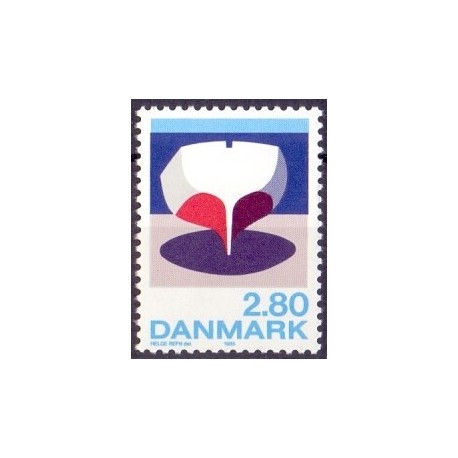 1985. Kunst af Helge Refn. AFA nr. 845 postfrisk   Stemplet FDC