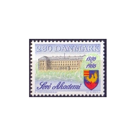 1986. Sorø Akademi 400 år. AFA nr. 856 postfrisk  Stemplet FDC