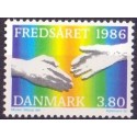 1986. International fredsår. AFA nr. 857 postfrisk  Stemplet FDC
