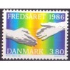 1986. International fredsår. AFA nr. 857 postfrisk  Stemplet FDC