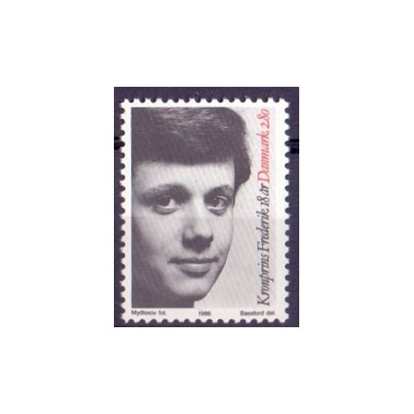 1986. Kronprins Frederik 18 år. AFA nr. 858 postfrisk  Stemplet FDC