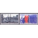 1986. Fællesnordisk udgave. AFA nr. 859-60 postfrisk  Stemplet FDC