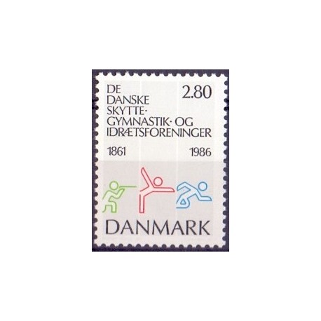 1986. De Danske Skytte/Gymnastik foreninger. AFA nr. 862 postfrisk  Stemplet FDC