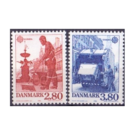 1986. Europamærker / CEPT. AFA nr. 870-71 postfrisk  Stemplet FDC