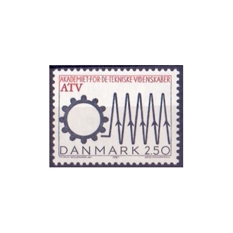 1987. Teknisk Vindenskaber 50 år. AFA nr. 884 postfrisk   Stemplet FDC