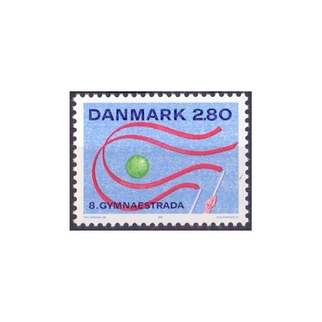 1987. Verdensgymnastikstævne. AFA nr. 885 postfrisk  Stemplet FDC