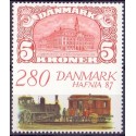 1987. Frimærkeudstillingen Hafnia 87. AFA nr. 888 postfrisk    Stemplet FDC