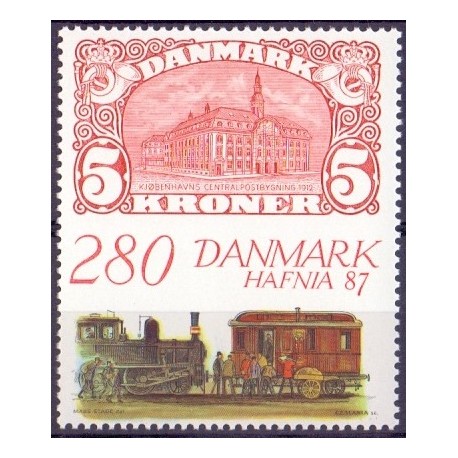 1987. Frimærkeudstillingen Hafnia 87. AFA nr. 888 postfrisk    Stemplet FDC