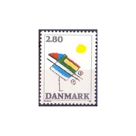 1987. Kunst af Ejler Bille. AFA nr. 891 postfrisk  Stemplet FDC
