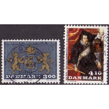 1988. Kong Christian. AFA nr. 903-04 postfrisk   Stemplet FDC