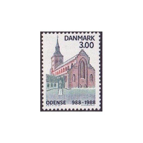 1988. Odense by 1000 år. AFA nr. 906 postfrisk   Stemplet FDC