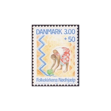 1988. Folkekirkens Nødhjælp. AFA nr. 907 postfrisk  Stemplet FDC