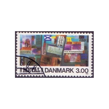 1988. Dansk Metal 100 år. AFA nr. 915 postfrisk    Stemplet FDC