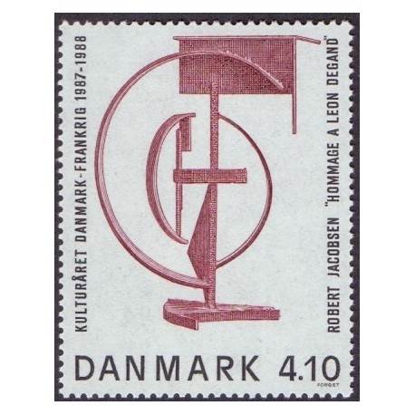 1988. Dansk/Fransk Kulturår. AFA nr. 918 postfrisk    Stemplet FDC
