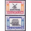 1988. Danske møller. AFA nr. 919-20 postfrisk    Stemplet FDC