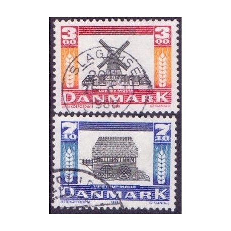 1988. Danske møller. AFA nr. 919-20 postfrisk    Stemplet FDC