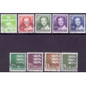 1989. Suppleringsværdier. AFA nr. 923-31 postfrisk  Stemplet FDC