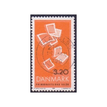 1989. Frimærkets dag 50 år. AFA nr. 951 postfrisk    Stemplet FDC