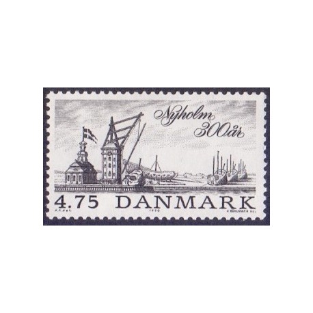 1990. Nyholm 300 år. AFA nr. 963 postfrisk     Stemplet FDC