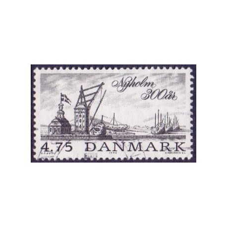 1990. Nyholm 300 år. AFA nr. 963 postfrisk     Stemplet FDC