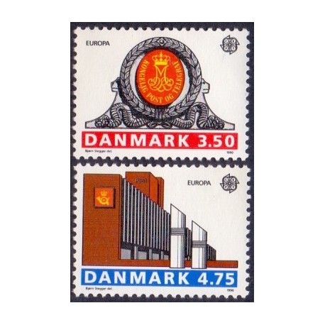 1990. Europamærker / CEPT. AFA nr. 964-65 postfrisk     Stemplet FDC