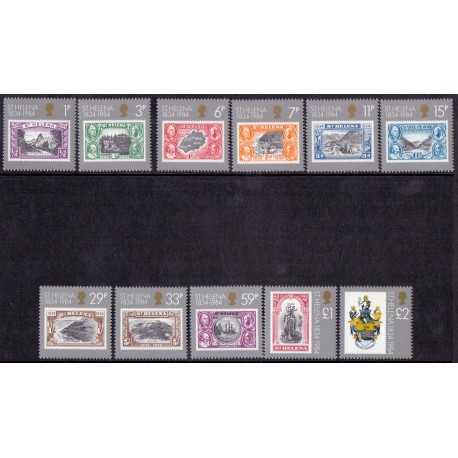 St. Helena 150 Years Jubilee in complete set MNH