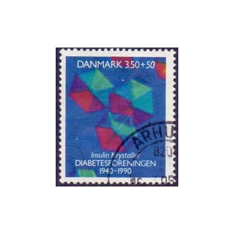 1990. Diabetesforeningen 50 år. AFA nr. 977 postfrisk    Stemplet FDC