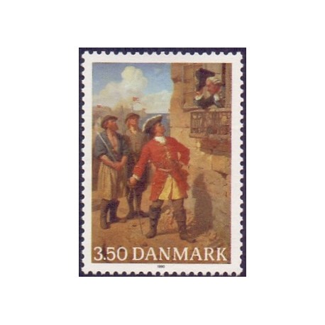 1990. Tordensskiolds fødsel. AFA nr. 978 postfrisk    Stemplet FDC