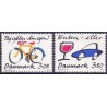 1990. Kampagne mod cykel- og sprit. 980-81 postfrisk    Stemplet FDC
