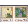1991. Malerifrimærker AFA nr. 1005-06 postfrisk         Stemplet FDC