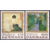 1991. Malerifrimærker AFA nr. 1005-06 postfrisk         Stemplet FDC