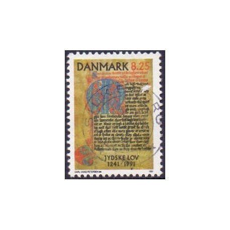 1991. Jyske lov 750 år. AFA nr. 991 postfrisk       Stemplet FDC