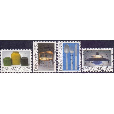 1991. Brugskunst. AFA nr. 995-98 postfrisk         Stemplet FDC