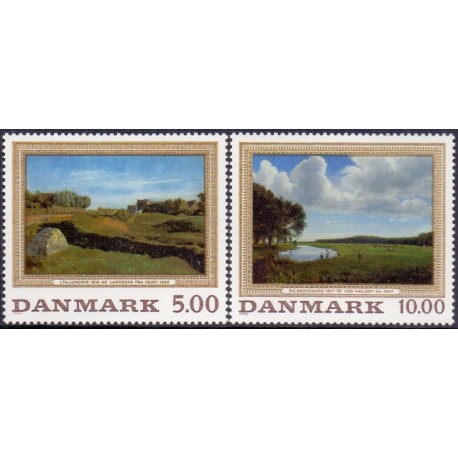1992. Malerifrimærker.  AFA nr. 1032-33 postfrisk        Stemplet FDC