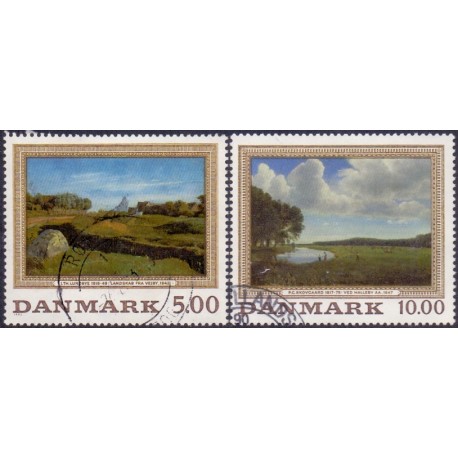 1992. Malerifrimærker.  AFA nr. 1032-33 postfrisk        Stemplet FDC